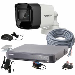 1 kamerás HIKVISION kamerarendszer 5MP, 3K lite, kültéri, nagylátószögű, 2,8mm objektív, 30m IR, éjjel színes kép, 16K0T-7204HQHI