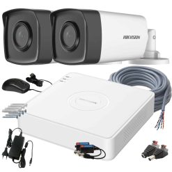 2 Kameras Hikvision Kamerarendszer 5mp Es Hd Tvi Kulteri Belteri Nagylatoszogu Kamerakkal