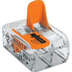 Csatos Wago Vezetekosszekoto 221 412 2x02 4mm2 Hajlekony Es Tomor Vezetekhez