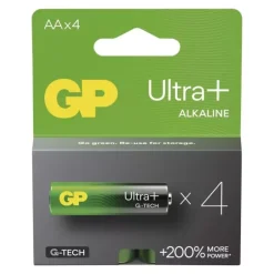 GP Ultra Plus alkáli AA ceruzaelem (LR6) (4 db-os kiszerelésben)