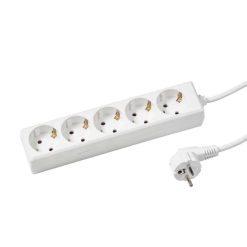 Vezetekes 5 Os Eloszto 250v Ac 16a 3x15mm2 15m Feher