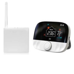 CEREBRO ST4WiFi+RF TUYA APP, WiFi és rádiófrekvenciás, 2,8" LCD kijelzős, univerzális termosztát, A és C típus (3A, Dry Contact), fehér