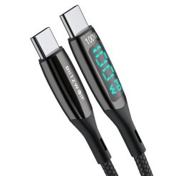 Blitzwolf Bw Tc23 Usb C To Usb C Kabel Kijelzovel 100w 18m Fekete 4