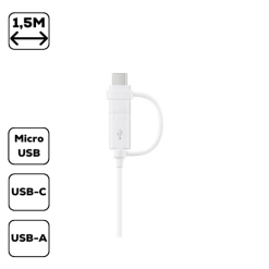 Samsung 2 In 1 Usb Type C Es Micro Kabel Feher