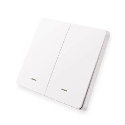 IoTec BT2 Bluetooth, 2 gombos eWeLink-remote, vezeték nélküli kapcsoló, fehér