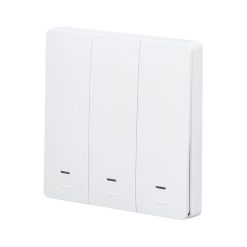 IoTec BT3 Bluetooth, 3 gombos eWeLink-remote, vezeték nélküli kapcsoló, fehér