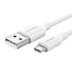 UGREEN USB-Micro USB kábel, QC 3.0, 2.4A, 2m, fehér