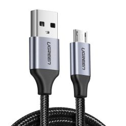 UGREEN USB-Micro USB kábel, QC 3.0, 2,4A, 0,25m, fekete