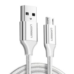 UGREEN USB-Micro USB kábel, QC 3.0, 2.4A, 2m, fehér