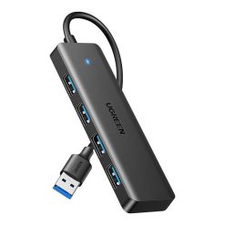 UGREEN 25851 Adapter 4×1, Hub USB-A, 4x USB-A, fekete