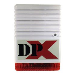 DIPIX DPX128KHF kültéri akkumulátoros hang-fényjelző, szabotázsvédett, 120dB, 12VDC