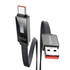 Mcdodo CA-4980 kábel kijelzővel, USB - USB-C, 1,2 m, fekete