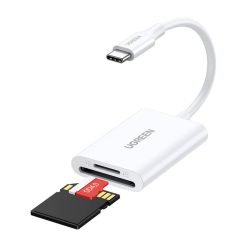 Ugreen CM265 kártyaolvasó, 2:1, USB-C, fehér