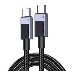 Ugreen L512 gyorstöltő kábel, USB-C - USB-C, PD, 3m, szürke
