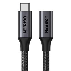 Ugreen US372 toldókábel, USB 3.2, USB-C apa USB-C anya, Gen 2, 0,5m, fekete