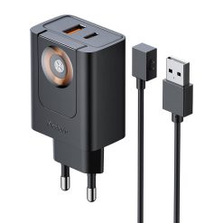 McDodo CH-3700 30W 2 az 1-ben USB-C+A töltő, fekete