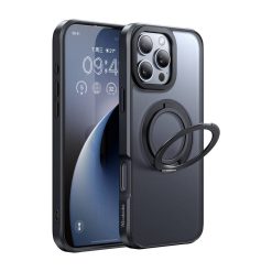 McDodo PC-4932 MagSafe tok iPhone 16 Pro készülékhez állvánnyal, fekete