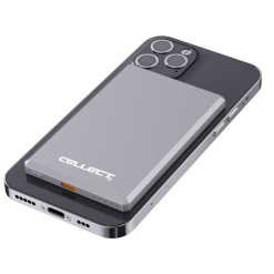 Extra vékony mágneses powerbank, 5000 mAh, Szürke 1