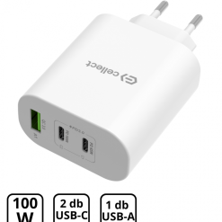 Hálózati gyorstöltő adapter 100W, Fehér 1