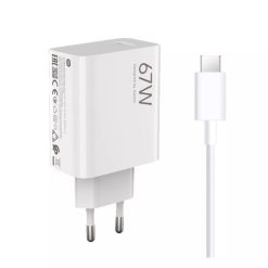 Xiaomi 67W hálózati töltő USB-C adatkábellel, fehér BHR9465 1