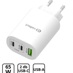Hálózati gyorstöltő adapter 65W, Fehér 1
