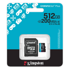 Kingston 512GB Canvas Go! Plus Gen4 UHS-1 C10 U3 V30 A2 1