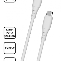 Extra puha szilikon adat és töltőkábel, Fehér 1