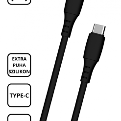 Extra puha szilikon adat és töltőkábel, Fekete 1