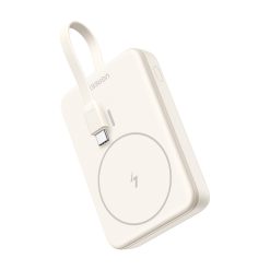 Mágneses powerbank 10000mAh Ugreen PB760, beépített kábel, 20W (bézs) 1