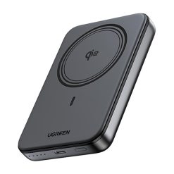Mágneses Powerbank 10000mAh Ugreen PB763, Qi2, USB-C, 20W (fekete) 1