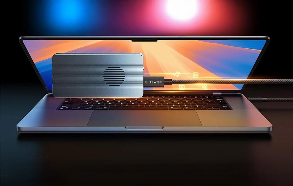 BlitzWolf BW-HDC8 USB-C-USB-C kábel, 240W, 1,5m (fekete) 1