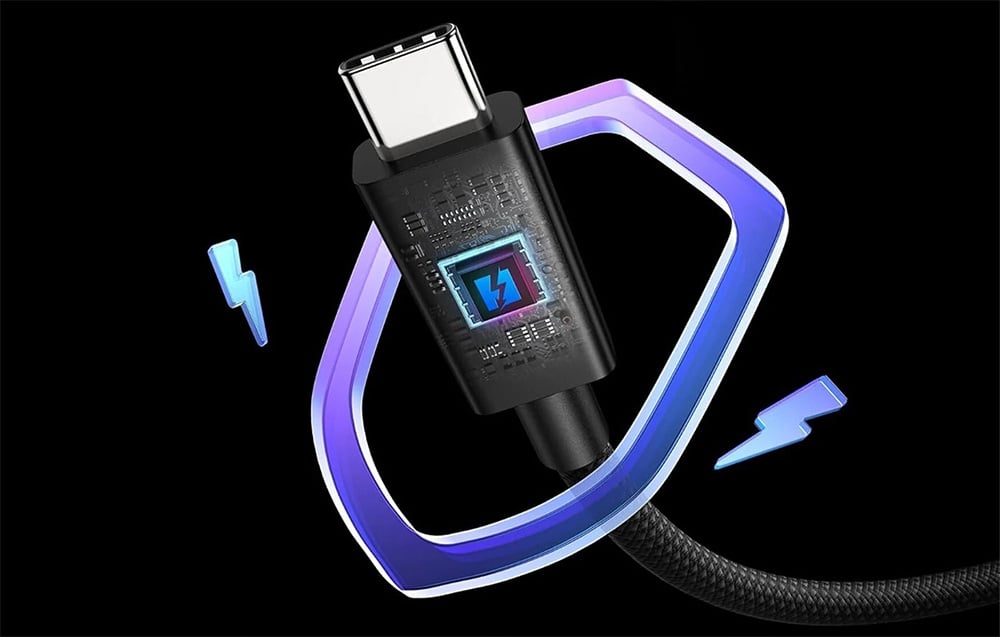 BlitzWolf BW-HDC8 USB-C-USB-C kábel, 240W, 1,5m (fekete) 4