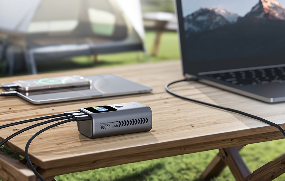 Choetech B701 powerbank, 10000mAh, PD 30W (szürke) 3