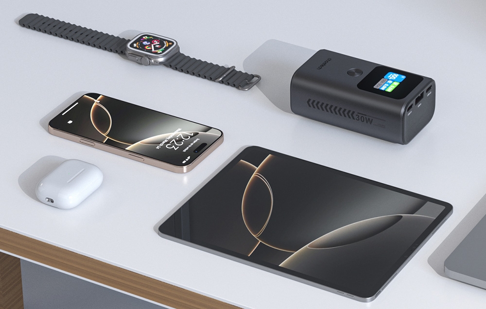 Choetech B701 powerbank, 10000mAh, PD 30W (szürke) 5