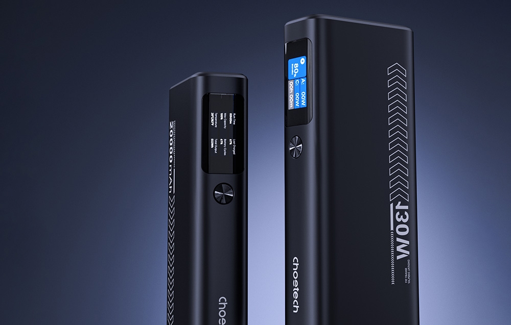 Choetech B702 powerbank, 20000mAh, PD 100W (szürke) 2