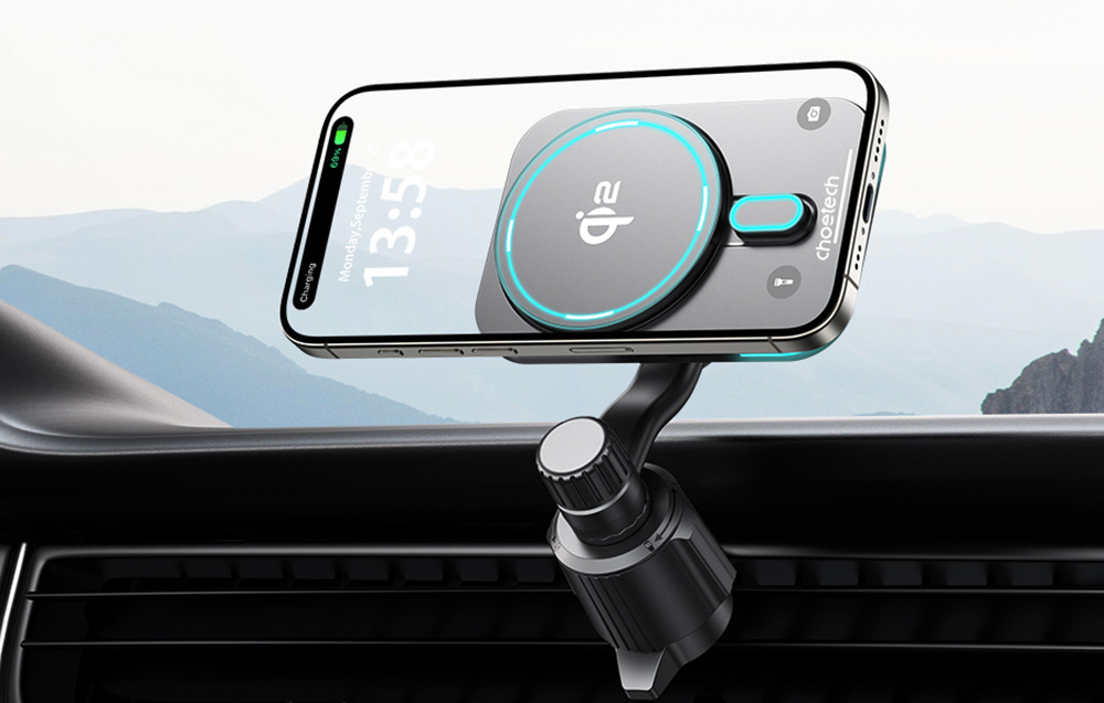 Choetech MagLeap Wireless Qi2 15W-os autós töltő 1