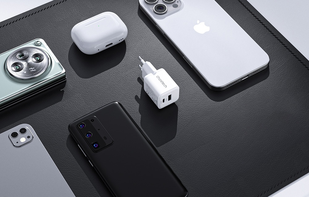 Choetech PD 30W kétportos fali töltő (fehér) 4