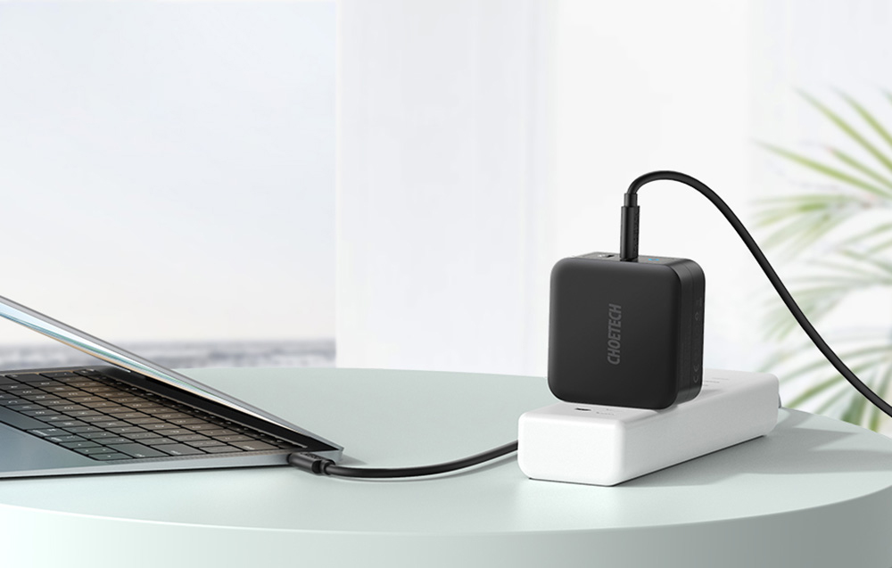 Choetech PD6008 2xUSB-C PD 100W-os GaN hálózati töltő 1