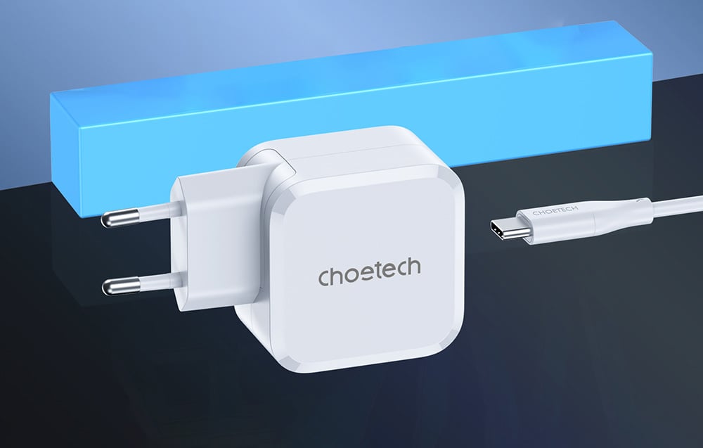 Choetech PD8007 PD 45W USB-C hálózati töltő, EU (fehér) 3