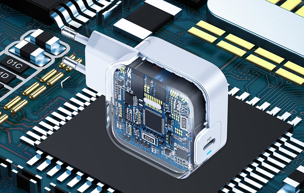 Choetech PD8007 PD 45W USB-C hálózati töltő, EU (fehér) 4