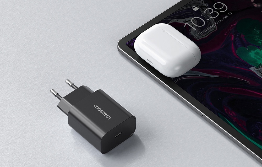 Choetech Q5004-BK-V2 PD 20W hálózati töltő (fekete) 1