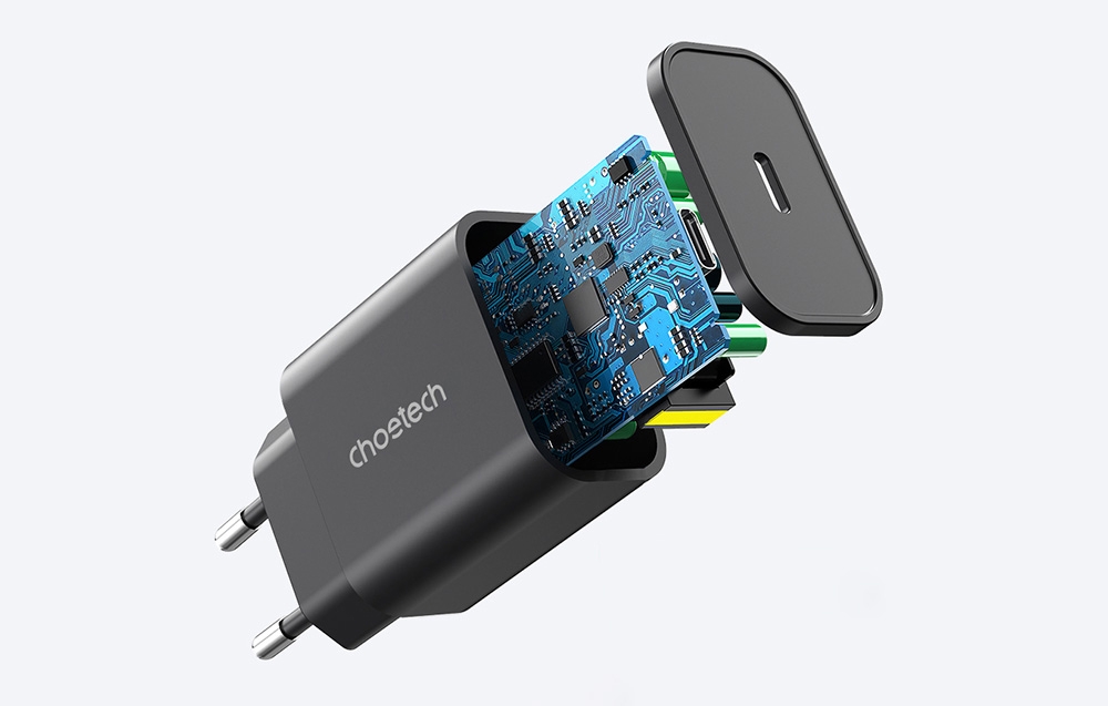 Choetech Q5004-BK-V2 PD 20W hálózati töltő (fekete) 3