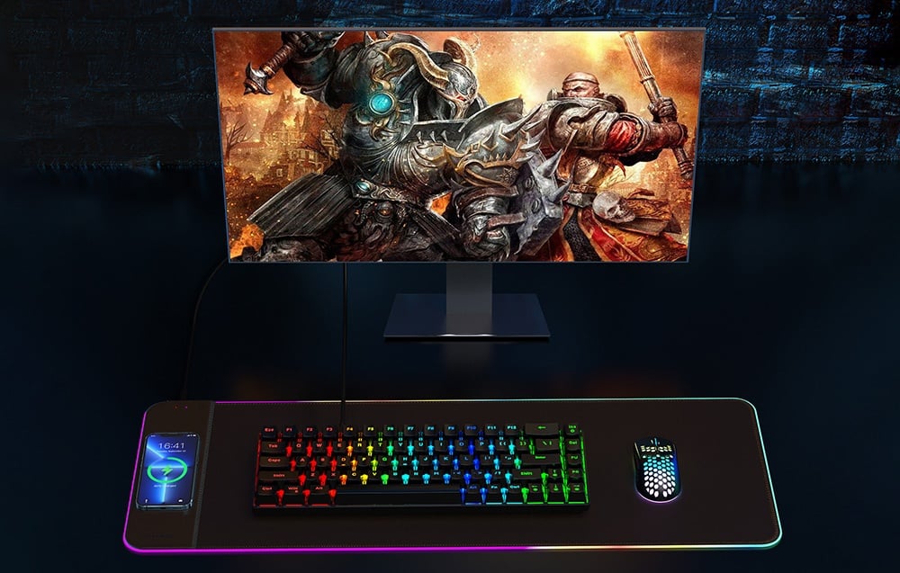 Choetech T543-F-ACBK 15W vezeték nélküli töltő egérpad (fekete) 1