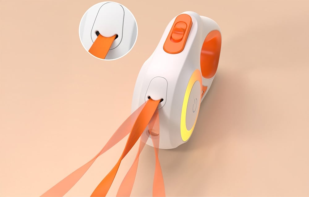 Rojeco 3M automata behúzható kutyapóráz, 3 méter (narancssárga) 4