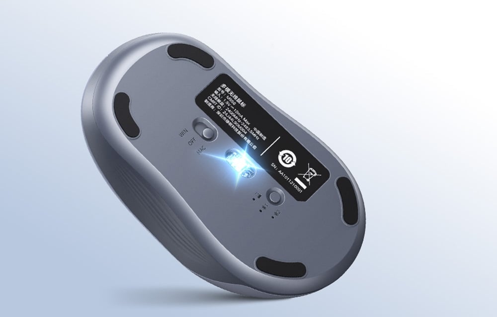 Ugreen M556 vezeték nélküli egér, 2.4G + BT (szürke) 6