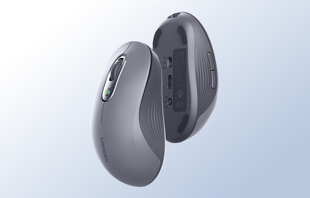 Ugreen M556 vezeték nélküli egér, 2.4G + BT (szürke) 7