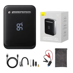 Baseus Super Energy autó jump starter / powerbank / kompresszor, 8000mAh, 1000A, USB (fekete) 1