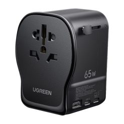 Ugreen S550 univerzális utazási adapter / hálózati töltő, 65W, 2x USB-C, 1x USB-A 1