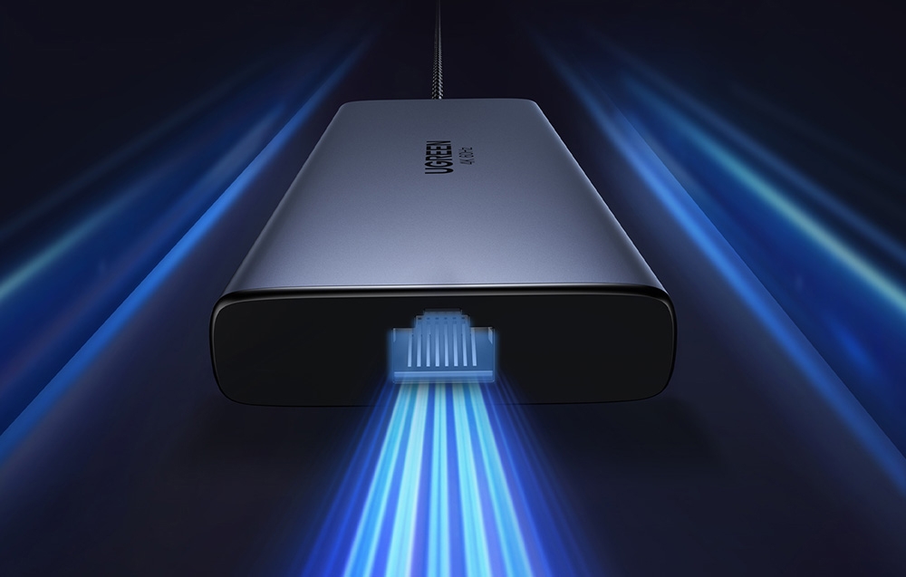 Adapter / Hub USB-C 10w1 Ugreen CM639, 2x HDMI, 2x USB, RJ45, SD/TF, PD 100W 6