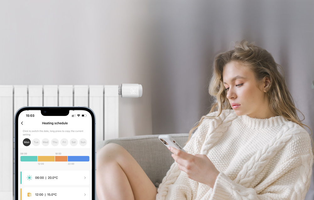 Avatto TRV10 okos termosztátfej, Zigbee, Tuya 3